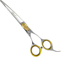 Sharf Gold Touch Grooming Pet Scissors, 6.5 Inch Curved Blade, Cat & Small Dog Trimming Cuts