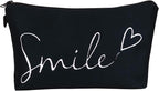 Cute Travel Makeup Bag Cosmetic Bag Small Pouch Gift for Women (Smile)