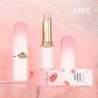 BINGBRUSH Peach Color Changing Lipstick,Moisturizer Long Lasting Lip Care Lip Balm Magic Lip Gloss Lip Tint Stain Gloss Set for Women (1pc Peach)
