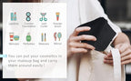 Aosbos Premium Small Makeup Bag, Compact Cosmetic Pouch, Travel-Size Make UP Case for Women, Black
