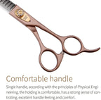 Fenice Peak Thinning Shears for Dogs and Cats Rose Gold Pet Grooming Scissors Chunkers Shears 440C Stainless Steel Professional Dog Trimming Scissors 8''