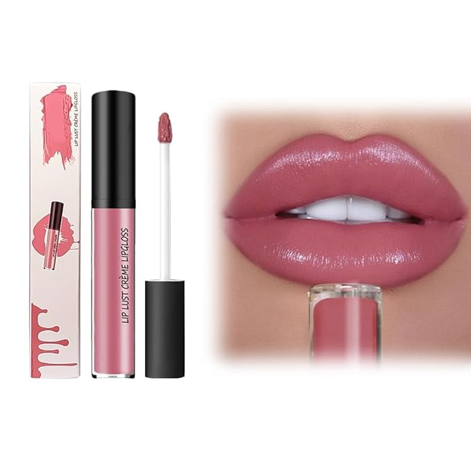 12 Color Cream Lip Gloss Lipstick Portable,Upgraded Waterproof Long-Lasting Moisturizing Lip Lipsticks for Daily Use,Non-Stick to Cup Natural Lipsticks for Home Travel Women (5)