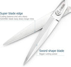 Barber Scissors 7" Professional Sliding Hair Scissors Willow Shape Sliding Hair Shears Professional Haircut Razor Edge 440c Barber Shears KINSARO for Hairdresser Barbershop or Home Use