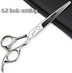 SHARONDS 6.5 Inch Stainless Steel Professional Barber Scissors Hair Thinning Scissors Hairdresser or Home Hairdresser Variant/Hybrid Scissors (6.5 inch-5pc)