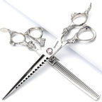 Hair Scissors 6/7/8/9-inch 440C High Hardness For Hairdressers Haircuts Cuttinging Scissors Professional Haircut (7 inch-3pc-A)