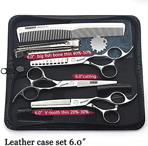 6/6.5 inch professional hair scissors hairdresser hair thinning scissors hairdressing tools barber scissors (6-inch 3pc)