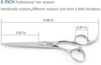 6" Professional Hair Scissors Cutting Shears 440C Hair Cutting Haircut Scissors Sharp Barber Shears Convex Edge KINSARO for Hairdresser Barbershop or Home Use