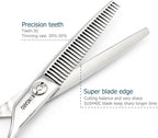 6" Barber Hair Scissors Hair Thinning Shears Professional Hair Thinning Scissors 30 Teeth 440C Silvery Convex Edge KINSARO for Hairdresser Barbershop or Home Use