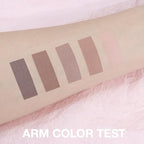 5 Colors Matte Nude Eyeshadow Makeup Palette, Nude Brown Cocoa Taupe Ebony Black Smokey Matte Cream Mini Eye Shadow Palette Makeup for Older Women Blue Green Eye, Contour Palettes sombras de ojos