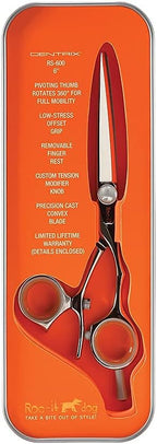 Cricket Centrix Roc-It Dog 360 Hair Scissors Professional Hair Cutting Scissors – 360° Pivoting Thumb, Shears with Smooth Control and Consistent Tension – 600 6 Inch Stainless Steel Shear for Stylists