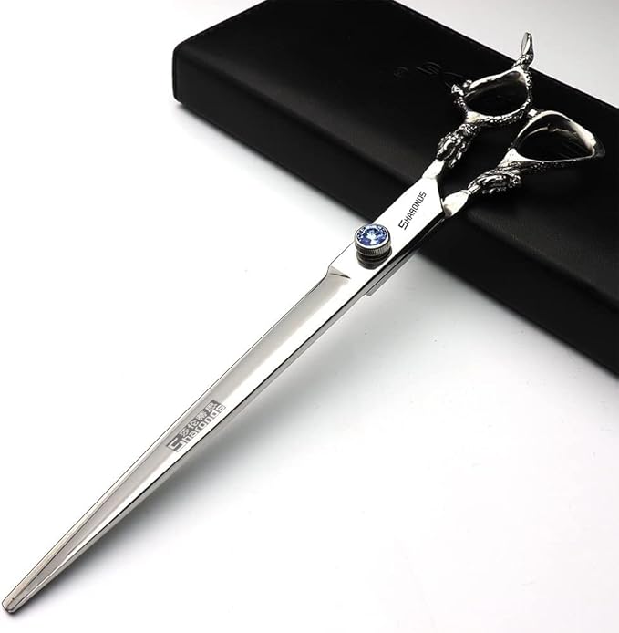5.5/6 /7 Inch Purple Dragon Knight Professional Japanese Hair Scissors Barber Scissors Set (9 inch Cutting)