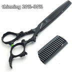 6 Inch 4pc Ergonomic Barber Scissors, 440C Stainless Steel, Right Hand, Hairdressing Scissors