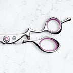 5.5" Jewel and Pink Hair Shears - Saki Tomika Professional Hair Shear - Ergonomic, Comfortable, and Stylish Design for Hairdressers and Salons