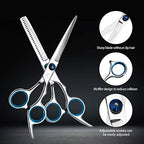 FARRAY Hair Cutting Scissors，6.5 Inch Professional Stainless Steel Barber Hair Scissors，for Both Salon and Home Use (Silver)