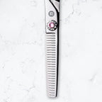 Saki Sakura Swivel Hairdressing Thinning Shears/Scissors - Professional Haircutting - Perfect for Wet or Dry Hair - 440C Stainless Steel (5.5, Steel)