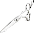 5.5" Barber Hair scissors Professional Hair Cutting Shears 440C Hair Cutting Scissors Shears Haircut Scissors Silvery Convex Blades KINSARO for Hairdresser Barber or Home Use