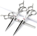 Hair Scissors 6/7/8/9-inch 440C High Hardness For Hairdressers Haircuts Cuttinging Scissors Professional Haircut (7 inch-3pc-A)