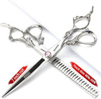 7/8-inch Personalized Scissors Salon Hairstyle Scissors Stainless Steel Hair Styling Tools (7 inch 2pc-D)