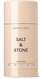 SALT & STONE Aluminum Free Deodorant | Extra Strength 48 Hour Protection for Women & Men | Made with Seaweed Extracts, Shea Butter & Prebiotics (Saffron & Cedar)