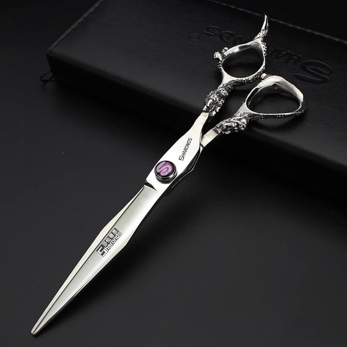 Gold Dragon Professional Hairdressing Scissors - 7 Inch 3-Piece Set - Gold and Black