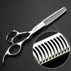 Barber hair scissors, Axemoore professional haircut Cutting Scissors/Shears set- 6", made of Japanese stainless steel, especially (6 in- tooth-C)