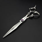 5.5/6 /7 Inch Purple Dragon Knight Professional Japanese Hair Scissors Barber Scissors Set (7 inch 2pc-A)