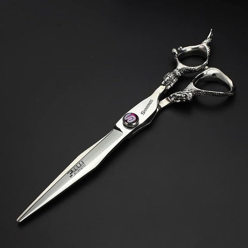 5.5/6 /7 Inch Purple Dragon Knight Professional Japanese Hair Scissors Barber Scissors Set (7 inch 2pc-A)