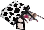 Cute Travel Makeup Bag Cosmetic Bag Small Pouch Gift for Women (Cow Print)