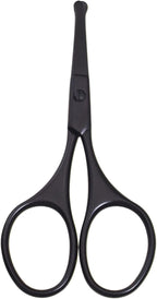 Multicolor Professional Grooming Scissors for Personal Care Facial Hair Removal and Ear Nose Eyebrow Trimming Stainless Steel Fine Straight Tip Scissors 3.9 Inch (Black Set D)