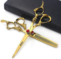 5.5/6 /7 Inch Purple Dragon Knight Professional Japanese Hair Scissors Barber Scissors Set (6 inch 2pc-B)