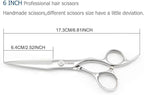 6" Hair Cutting Scissors to Cut Hair Cutting Shears Professional Haircut Hairdresser Scissors 440C KINSARO for Hairdresser Barber or Home Use