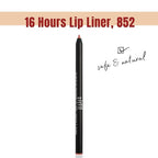 GA-DE Selfie 16 Hours Lip Liner, 852 - Long-Lasting, Transfer-Resistant Lip Liner Pencil - Lightweight, Creamy Soft Texture, High-Pigmented - 0.02 oz