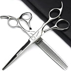 SHARONDS 6.5 Inch Stainless Steel Professional Barber Scissors Hair Thinning Scissors Hairdresser or Home Hairdresser Variant/Hybrid Scissors (6.5 inch-4pc)