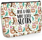 Cute Sloth Print Makeup Bag Sloth Gifts Cosmetic Bags Sloths Accessories Decor Stuff for Animal Sloths Lovers Women Girls Sister Best Friend Mom Breeder Funny Skincare Bag for Christmas Birthday