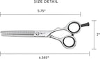 Cricket Centrix Roc-It Dog RT 30 Thinning Shears for Hair Cutting 5.75", Barber Shears Professional for Women & Men, Haircut Scissors for Texturizing with Precision Blade, Shimmering Night Black