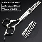 Barber hair scissors, Axemoore professional haircut Cutting Scissors/Shears set- 6", made of Japanese stainless steel, especially (6 in- tooth-C)