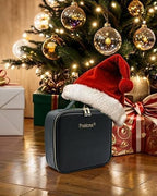 Portable Travel Cosmetic Bag with LED, 3-color Adjustable Cosmetic Organizer, Women's Cosmetic Case, Mirror Makeup Bag Case Rechargeable (Black)