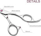 Kids Hair Cutting Scissors Set Professional 6.5 inch Saftey Round Head Hair cut Scissors Kit with Cutting Thinning Scissors Hairdressing Shears Set for Barber Salon （red）