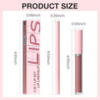 AMY'S DIARY 2pcs Matte Purple Red Lip Liner & Lipstick Makeup Set, Liquid Lipstick 24H and Lip Liner Set Matt Liquid Lips Make Up Waterproof Long Lasting (08#, 2 Pcs Set)