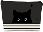 Cat Makeup Bag,Cat Gifts，Black Cat Purse,Gifts For Cat Lovers,Small Cute Makeup Bag Cosmetic Bag For Women Teen Girls,Birthday Gift,Cat Owners Gifts,Cat Lady Gifts For Women(Black)