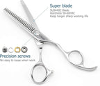 5.5" Barber Hair Thinning Scissors 440C Professional Thinning Shears Barber Shears 28 Teeth Convex Edge KINSARO for Hairdresser Barbershop or Home Use