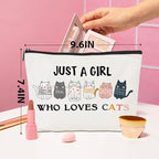 Cat Gifts Funny Cat Makeup Bag Cat Themed Gifts Cat Lover Gifts for Women Cat Mom Gifts Cat Stuff Cosmetic Bag Toiletry Bag Zipper Pouch for Girls Female Sister Daughter Birthday Friendship