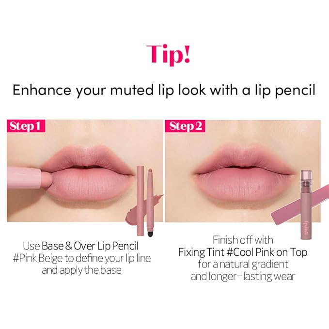 ETUDE Fixing Tint #01 Analog Rose (4g) | Long Lasting High Pigmented Liquid Lipstick | Waterproof Lightweight Matte Finish Lip Stain | Full Coverage | Korean Makeup, Kbeauty