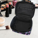 Makeup Bags, Stars Purple Skulls Makeup Organizer Bag Makeup Case Cosmetic Toiletry Bag for Girl Women Ladies