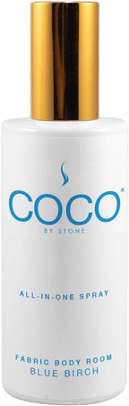 COCO by Stone 5oz All-in-One Spray (Blue Birch) Shake & Spray Formula for Fabric, Pillows, Interiors, Clothing, Home Fragrance Accessories, Room Perfume, Room Deodorizer, Vegan & Cruelty-Free
