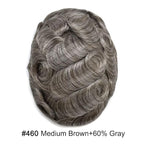 FACE MIRACLE Toupee for Men Lace Center Mens Toupee Hairpiece for Man Human Hair Replacement System Lace Center with Poly around Hair Units Mens Wig Hair Prosthesis 6"X8" #460