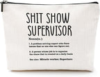 Supervisor Gifts for Women Sarcastic Makeup Bag Thank You Gifts Cosmetic Bag Funny Zipper Pouch Boss Farewell Appreciation Gifts for Coworkers Mentor Manager Leader Christmas Birthday Gifts