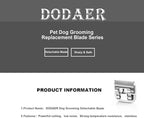 13pcs Pet Dog Grooming Clipper Stainless Steel Blade Kit,Compatible with Andis/Oster A5,Wahl KM10 Series