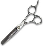 Professional Hair Cutting Scissors - 6 or 7 Inch Sizes - Convex Blade - Japanese 440C Stainless Steel - For Wet or Dry Cutting - Saki Shears Musashi For Hairdressers and Barbers (Thinning 6 Inches)