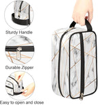 Marble Texture Abstract Travel Toiletry Bag for Women Men Lightweight Cosmetic Makeup Bag Organizer Waterproof Shaving Bag Dopp Kit with Large Capacity for Toiletries and Shaving Accessories